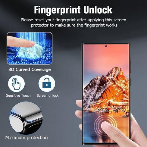 [عبوتان + عبوتان] واقي شاشة زجاجي فائق الجودة لهاتف Galaxy S23، عبوتان من واقي عدسة الكاميرا الزجاجية، يدعم بصمة الإصبع بالموجات فوق الصوتية، خالي من الفقاعات، شفاف عالي الدقة، صلابة 9H لواقي شاشة Samsung S23 Ultra 5G in Kuwait