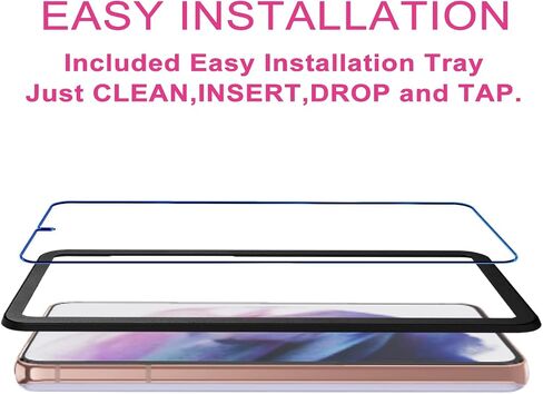 واقي شاشة iAnder [3 -PACK] لهاتف Galaxy 22 مع [إطار سهل التركيب] - واقي شاشة من الزجاج المقوى لجهاز Galaxy 22 [يدعم بصمة الإصبع] HD فائق النحافة 0.2 مم، مناسب للحافظة in Kuwait