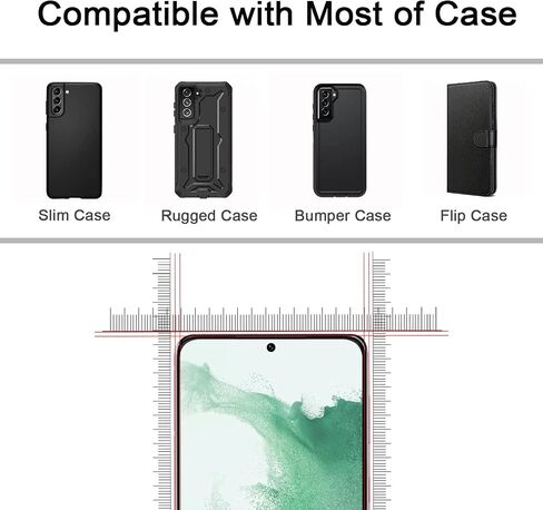 واقي شاشة iAnder [3 -PACK] لهاتف Galaxy 22 مع [إطار سهل التركيب] - واقي شاشة من الزجاج المقوى لجهاز Galaxy 22 [يدعم بصمة الإصبع] HD فائق النحافة 0.2 مم، مناسب للحافظة in Kuwait