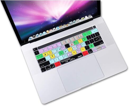 XSKN Shortcuts and Language Series Silicone Keyboard Cover Skin Compatible with New MacBook Pro 13.3 inch 16 inch with Touch Bar and Touch ID - A2251 A2289 A2338 M1 A2141 (US Version, Ableton Live) in Kuwait