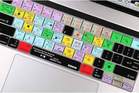 XSKN Shortcuts and Language Series Silicone Keyboard Cover Skin Compatible with New MacBook Pro 13.3 inch 16 inch with Touch Bar and Touch ID - A2251 A2289 A2338 M1 A2141 (US Version, Ableton Live) in Kuwait