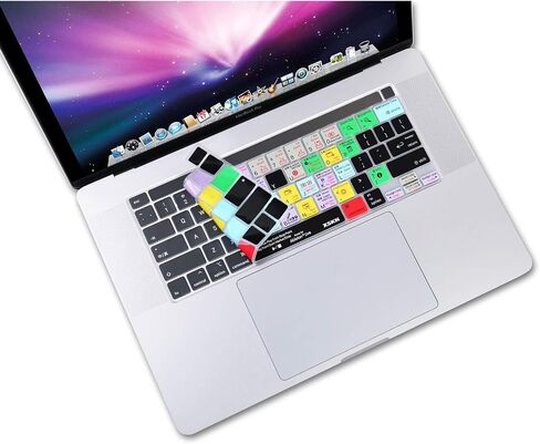 XSKN Shortcuts and Language Series Silicone Keyboard Cover Skin Compatible with New MacBook Pro 13.3 inch 16 inch with Touch Bar and Touch ID - A2251 A2289 A2338 M1 A2141 (US Version, Ableton Live) in Kuwait