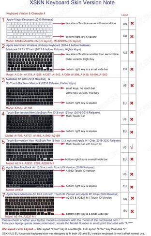 XSKN Shortcuts and Language Series Silicone Keyboard Cover Skin Compatible with New MacBook Pro 13.3 inch 16 inch with Touch Bar and Touch ID - A2251 A2289 A2338 M1 A2141 (US Version, Ableton Live) in Kuwait