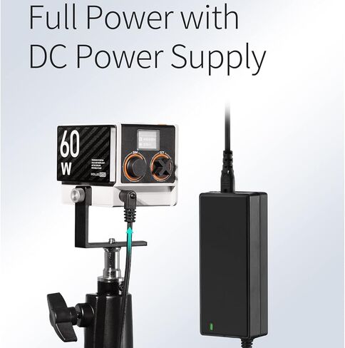 Zhiyun Molus G60 Combo 60W LED Video Light CCT 2700K~6500K، CRI≥96 TLCI≥97 ZY دليل التركيب والتحكم في التطبيق، الإضاءة المستمرة مع محول تركيب Bowens لفيديو الاستوديو، يوتيوب، مدونة الفيديو، البث المباشر، إلخ in Kuwait