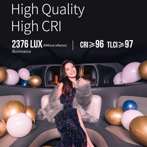 Zhiyun Molus G60 Combo 60W LED Video Light CCT 2700K~6500K، CRI≥96 TLCI≥97 ZY دليل التركيب والتحكم في التطبيق، الإضاءة المستمرة مع محول تركيب Bowens لفيديو الاستوديو، يوتيوب، مدونة الفيديو، البث المباشر، إلخ in Kuwait