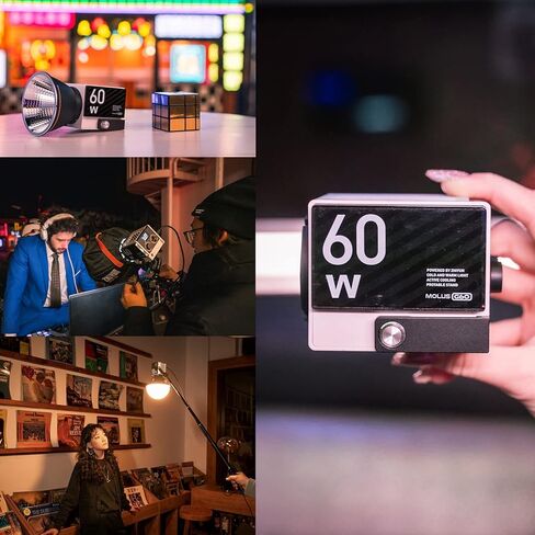 Zhiyun Molus G60 Combo 60W LED Video Light CCT 2700K~6500K، CRI≥96 TLCI≥97 ZY دليل التركيب والتحكم في التطبيق، الإضاءة المستمرة مع محول تركيب Bowens لفيديو الاستوديو، يوتيوب، مدونة الفيديو، البث المباشر، إلخ in Kuwait