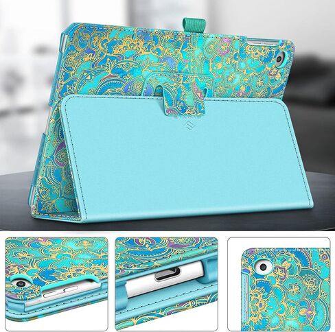 Fintie Folio Case for iPad 6th / 5th Generation (2018 2017 Model, 9.7 Inch), iPad Air 2 (9.7 Inch), iPad Air 1 (9.7 Inch) - [Corner Protection] Premium Vegan Leather Stand Cover, Shades of Blue in Saudi Arabia