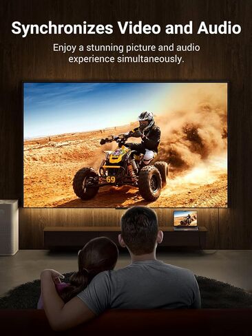 يوجرين محول زاوية 270 درجة HDMI على شكل حرف L و90 درجة HDMI ذكر الى انثى FHD مع وصلات مطلية بالذهب - اسود in Saudi Arabia