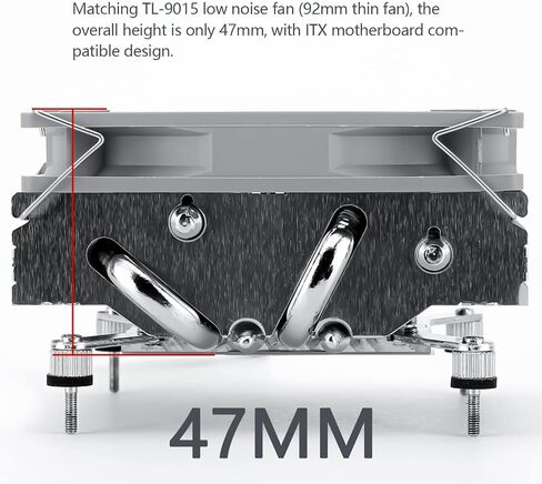 ثيرمال رايت مبرد هواء لوحدة المعالجة المركزية AXP90-X47، ارتفاع 47 ملم، مروحة PWM TL-9015 92 ملم، 4 انابيب حرارية، لـ AMD AM4/انتل 1150/1151/1200 in Saudi Arabia