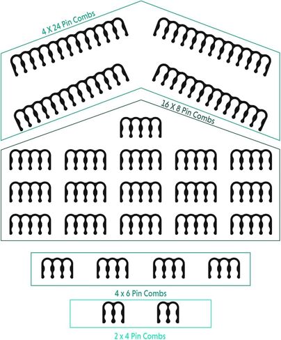LINKUP - أمشاط لتمديد كابل PSU | 4 × 24 ف | 16 × 8 ع | 4×6ف | شبه واضح in Kuwait
