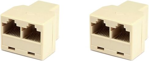 Monoprice T Adapter 8P8C, 1F/2F (107294) (Pack of 2) in Saudi Arabia