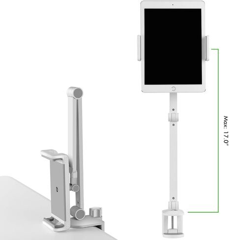 Viozon Tablet Stand Holder Mount, Rotate 360 Degrees of Flexible, Height and Angle Adjustable, High-Grade Aluminium Alloy Long Arm Compatible with 4.5-13 Mobile Phone and Tablet (AP-7LCB2) in Kuwait