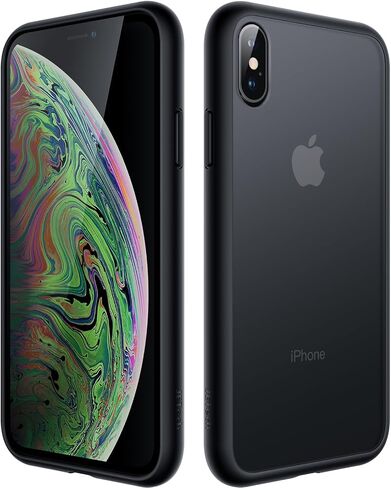 JETech Matte Case for iPhone Xs and iPhone X 5.8-Inch, Shockproof Military Grade Drop Protection, Frosted Translucent Back Phone Cover, Anti-Fingerprint (Dusky Pink) in Saudi Arabia