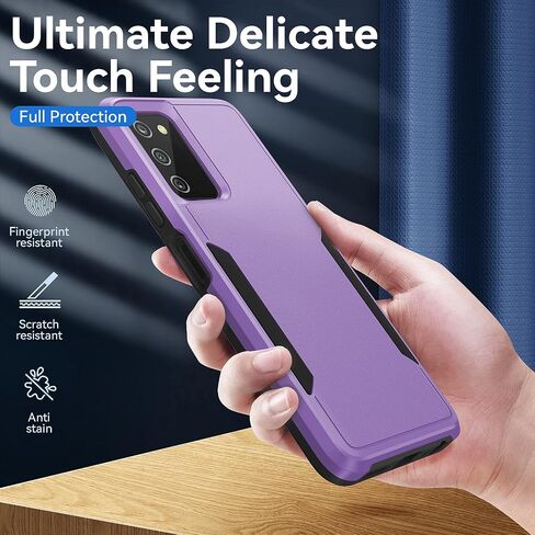 حافظة Warsia لهاتف Samsung Galaxy A03S، حافظة Galaxy A03S مع واقي شاشة [تم اختبار السقوط من الدرجة العسكرية] حافظة واقية متينة متينة مضادة للصدمات لهاتف Samsung A03S، أسود in Kuwait