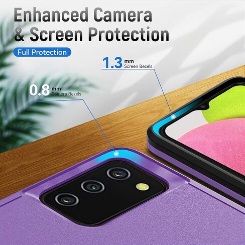 حافظة Warsia لهاتف Samsung Galaxy A03S، حافظة Galaxy A03S مع واقي شاشة [تم اختبار السقوط من الدرجة العسكرية] حافظة واقية متينة متينة مضادة للصدمات لهاتف Samsung A03S، أسود in Kuwait