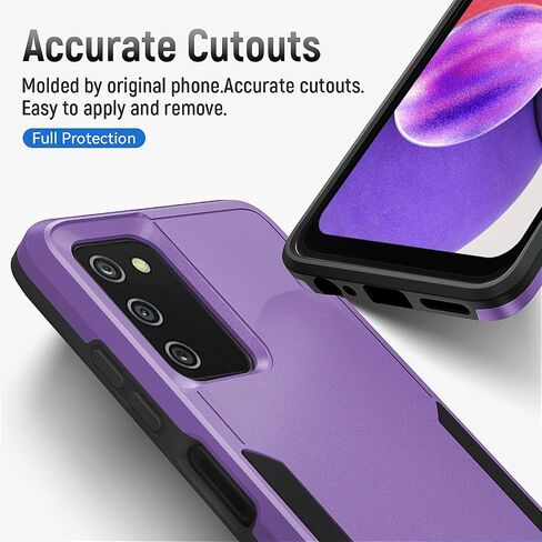 حافظة Warsia لهاتف Samsung Galaxy A03S، حافظة Galaxy A03S مع واقي شاشة [تم اختبار السقوط من الدرجة العسكرية] حافظة واقية متينة متينة مضادة للصدمات لهاتف Samsung A03S، أسود in Kuwait