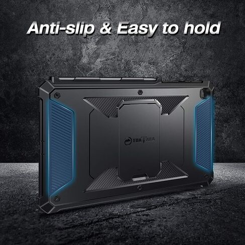 Fintie Shockproof Case for Samsung Galaxy Tab S6 Lite 10.4 Inch 2022/2020 Model (SM-P610/P613/P615/P619), Tuatara Rugged Unibody Hybrid Bumper Kickstand Cover with Built-in Screen Protector, Black in Saudi Arabia