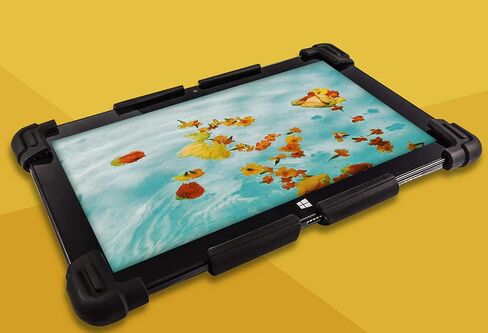 حافظة جل سيليكون للكمبيوتر اللوحي العالمي مقاس 10 بوصة إلى 12.5 بوصة - مناسبة لأجهزة الكمبيوتر اللوحية مقاس 10 بوصة و10.1 بوصة و10.6 بوصة و11.1 بوصة و11.6 بوصة و12 بوصة (أسود) in Kuwait