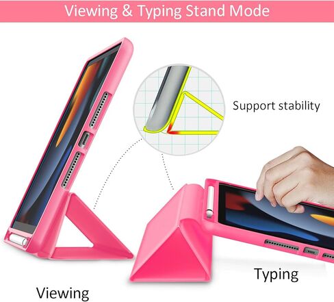 حافظة Gahwa iPad 10.2 بوصة الجيل التاسع 2021/ iPad الجيل الثامن 2020/ iPad الجيل السابع 2019، حافظة ذكية Filio واقية لكامل الجسم مع ميزة الاستيقاظ/النوم (أبيض) in Kuwait