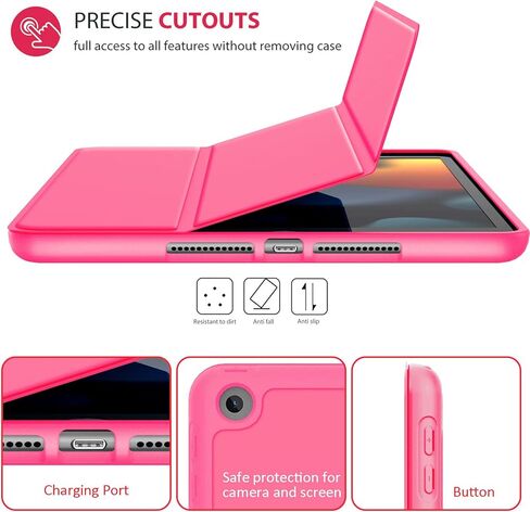 حافظة Gahwa iPad 10.2 بوصة الجيل التاسع 2021/ iPad الجيل الثامن 2020/ iPad الجيل السابع 2019، حافظة ذكية Filio واقية لكامل الجسم مع ميزة الاستيقاظ/النوم (أبيض) in Kuwait