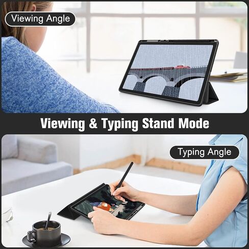 حافظة Fintie Hybrid رفيعة لهاتف Samsung Galaxy Tab S9 Ultra 2023/S8 Ultra 2022 14.6 بوصة (موديل SM-X910/X916B/X918U/X900/X906)، غطاء مقاوم للصدمات مع غطاء خلفي شفاف شفاف، رخام غائم in Kuwait