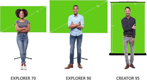 شاشة Valera Explorer الخضراء مع حامل - لوحة مفاتيح Chroma محمولة، تتضمن 1000 خلفية مجانية، خلفية قماشية خضراء مقاومة للتجاعيد، حامل ثلاثي القوائم وحامل حائطي، حقيبة حمل، صورة ومناظر طبيعية in Saudi Arabia