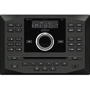Jensen JWM62A AM|FM|DVD|CD|USB|AUX|ستيريو جداري بلوتوث جاهز للتطبيق مع التحكم في التطبيق، التشغيل: CD، CD-R، CD-RW، DVD، MP3، DVD-Video، MPEG-4، VCD، JPEG ، CD-DA، MP3، WMA، دولبي بلاك 8.5 × 8.5 بوصة
