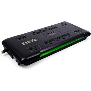 شريط طاقة واقي من زيادة التيار قابل للتوصيل مع USB و12 منفذ تيار متردد، شاحن USB مدمج بمنفذين بقدرة 10.5 وات لأجهزة Android وApple iOS وأجهزة Windows المحمولة، وسلك تمديد بطول 6 أقدام in Kuwait