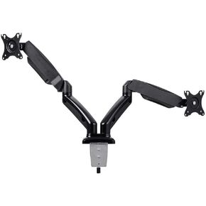 مونو برايس حامل شاشة مزدوج قابل للتعديل مزود بنابض غاز للشاشات الصغيرة حتى 27 بوصة (124588) in Kuwait