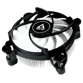 ARCTIC Alpine 17 LP - مبرد وحدة المعالجة المركزية منخفض المستوى لـ Intel LGA 1700، مروحة PWM مقاس 92 مم، ارتفاع التثبيت المنخفض: 42.9 مم، وصلة 4 سنون، 300-3000 دورة في الدقيقة، تركيب دبوس دفع بدون أدوات، منفاخ علوي in Kuwait