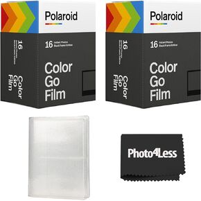 Polaroid GO Color Instant Film - Black Frame - Double Pack X2 - (32 Exposures) Bundle + Photo Album in Kuwait
