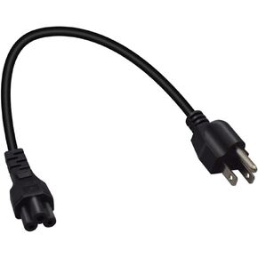 Toptekit US 3 Prong Mickey Mouse Power Short Cord,USA Nema 5-15P Male to IEC320 C5 Female Laptop Power Cable,3-Prong Notebook/Laptop AC Power Cord IEC320 C5 to NEMA 5-15P UL/CSA Listed (3ft/100cm)