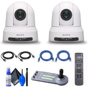 Sony 2 x SRG-X400 1080p PTZ Camera with HDMI, IP & 3G-SDI Output (SRGX400/W) RM-IP10 IP Remote Controller + 2 x Ethernet Cable + Cleaning Set + 2 x HDMI Cable - Bundle (Renewed) in Saudi Arabia