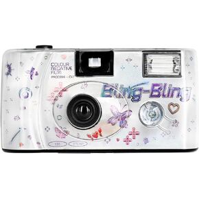 Retocolor Bling-Bling 400 35mm Disposable Film Camera 27EXP, ISO400, Color Negative Film, Focus Free, Easy to Use, Built in Flash, Single Use (Film and Battery Included) in Kuwait