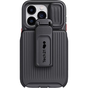 Tech21 iPhone 14 Pro Evo Max Compatible with MagSafe – Durable, Shock-Absorbing and Rugged Phone Case with Holster and 20ft FlexShock Multi-Drop Protection, Black in Saudi Arabia