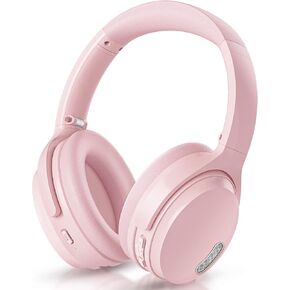 سماعات رأس HROEENOI لاسلكية تعمل بإلغاء الضوضاء تعمل بتقنية البلوتوث فوق الأذن، وأغطية أذن من إسفنج الذاكرة، وشحن سريع لمدة 40 ساعة من اللعب، مثالية للسفر والمكتب المنزلي وتمارين صالة الألعاب الرياضية، فضي in Kuwait