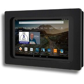TABcare Security Anti-Theft Acrylic VESA Enclosure for Amazon Fire 7 2022 with Free Wall Mount Kit (Black, Fire 7 2022)