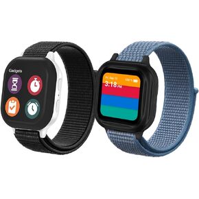 NewJourney Nylon Bands Compatible with Gabb Watch 3 2 1/Gizmo Watch 3 2 1, Breathable Hook&Loop Replacement Band