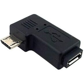 chenyang 2pcs/lot 90 Degree Left Angled Micro USB 2.0 5Pin Male to Female M to F Extension Adapter in Kuwait