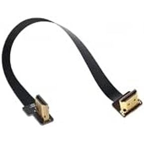 NFHK CYFPV مزدوج 90 درجة بزاوية قائمة HDMI نوع A ذكر إلى ذكر HDTV FPC كابل مسطح لـ FPV HDTV Multicopter التصوير الجوي 80 سم