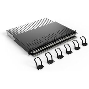 PATCHBOX® 365 Cat.6a - إدارة كابلات لوحة التصحيح ذات 24 منفذًا لأرفف الشبكة والخادم مع نظام كابل قابل للسحب لقضبان مقاس 19 بوصة - تتضمن كابلات شبكة مسطحة سعة 10 جيجابايت (UTP، أصفر، 0.8 م / 8RU) in Kuwait
