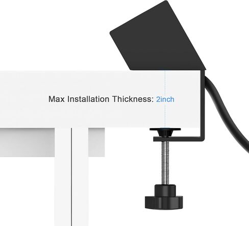 شريط طاقة بمشبك مكتب مع 20 وات USB C، شريط طاقة بحافة مكتب USB إجمالي 40 وات، 4 منافذ تيار متردد مقاومة للعبث واسعة المسافة، 2 USB-C، 4 USB-A، سلك توصيل مسطح بطول 6 أقدام، مناسب لحافة سطح الطاولة مقاس 2.1 بوصة in Kuwait