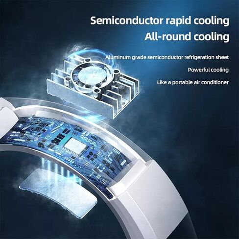 AlphaCool Portable Neck Air Conditioner – Neck and Face Cooling Device with Rechargeable Battery – Bladeless Design in Saudi Arabia