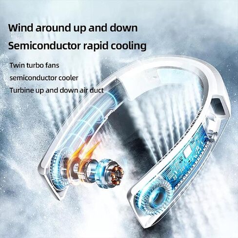 AlphaCool Portable Neck Air Conditioner – Neck and Face Cooling Device with Rechargeable Battery – Bladeless Design in Saudi Arabia