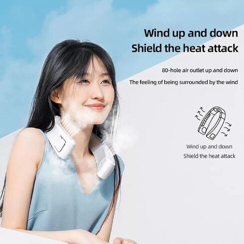 AlphaCool Portable Neck Air Conditioner – Neck and Face Cooling Device with Rechargeable Battery – Bladeless Design in Saudi Arabia