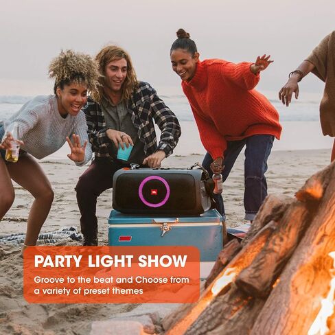 مكبر صوت JBL PartyBox On-The-Go المحمول للحفلات مع أضواء مدمجة باللون الأسود (متجدد) (مع ميكروفون) in Saudi Arabia