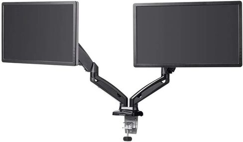 مونو برايس حامل شاشة مزدوج قابل للتعديل مزود بنابض غاز للشاشات الصغيرة حتى 27 بوصة (124588) in Kuwait