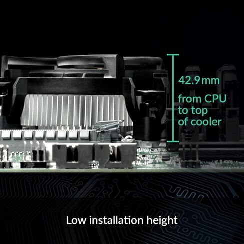 ARCTIC Alpine 17 LP - مبرد وحدة المعالجة المركزية منخفض المستوى لـ Intel LGA 1700، مروحة PWM مقاس 92 مم، ارتفاع التثبيت المنخفض: 42.9 مم، وصلة 4 سنون، 300-3000 دورة في الدقيقة، تركيب دبوس دفع بدون أدوات، منفاخ علوي in Saudi Arabia
