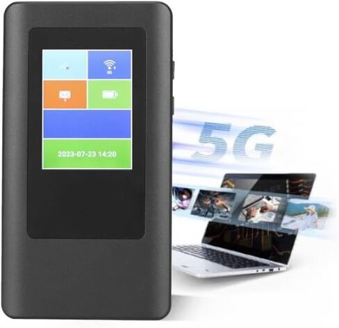 جهاز توجيه WiFi True 5G 5G + جهاز نقطة اتصال محمول للإنترنت اللاسلكي، مع فتحة بطاقة SIM نانو، سريع عبر الإنترنت لمكتب السفر المنزلي in Kuwait