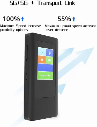 جهاز توجيه WiFi True 5G 5G + جهاز نقطة اتصال محمول للإنترنت اللاسلكي، مع فتحة بطاقة SIM نانو، سريع عبر الإنترنت لمكتب السفر المنزلي in Kuwait